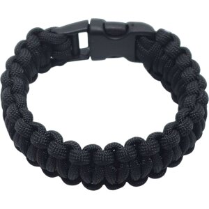 BCB Survival Bracelet Noir avec fermeture en plastique