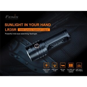 Fenix LR35R Taschenlampe | 10000 Lumen | 500 m Leuchtweite