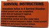 BCB survival bag with survival instructions