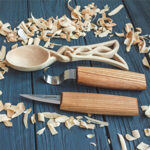 BeaverCraft Love Spoon Holzschnitzset | Lindenholz | Löffelschnitzen