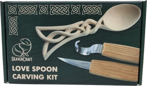 BeaverCraft Love Spoon Holzschnitzset | Lindenholz | Löffelschnitzen