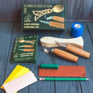 BeaverCraft Love Spoon Holzschnitzset | Lindenholz | Löffelschnitzen