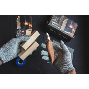 BeaverCraft Wizard Holzschnitzset | Lindenholz | Zauberer-Figur