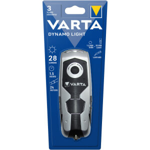 VARTA Dynamo Light Lampe torche à manivelle | Sans pile | 28 Lumens