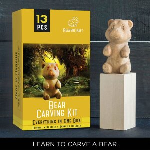 BeaverCraft «Bear» - Holzschnitzset Bär