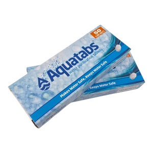 Aquatabs Comprimés de purification d’eau 2×50 pcs | 8.5 mg NaDCC | Certifié OMS