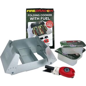 BCB FireDragon faltbarer Mini-Kocher mit Brennstoff und...