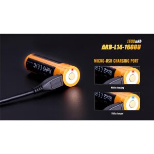Fenix ARB-L14-1600U - 14500 (AA) USB-Akku 1600mAh