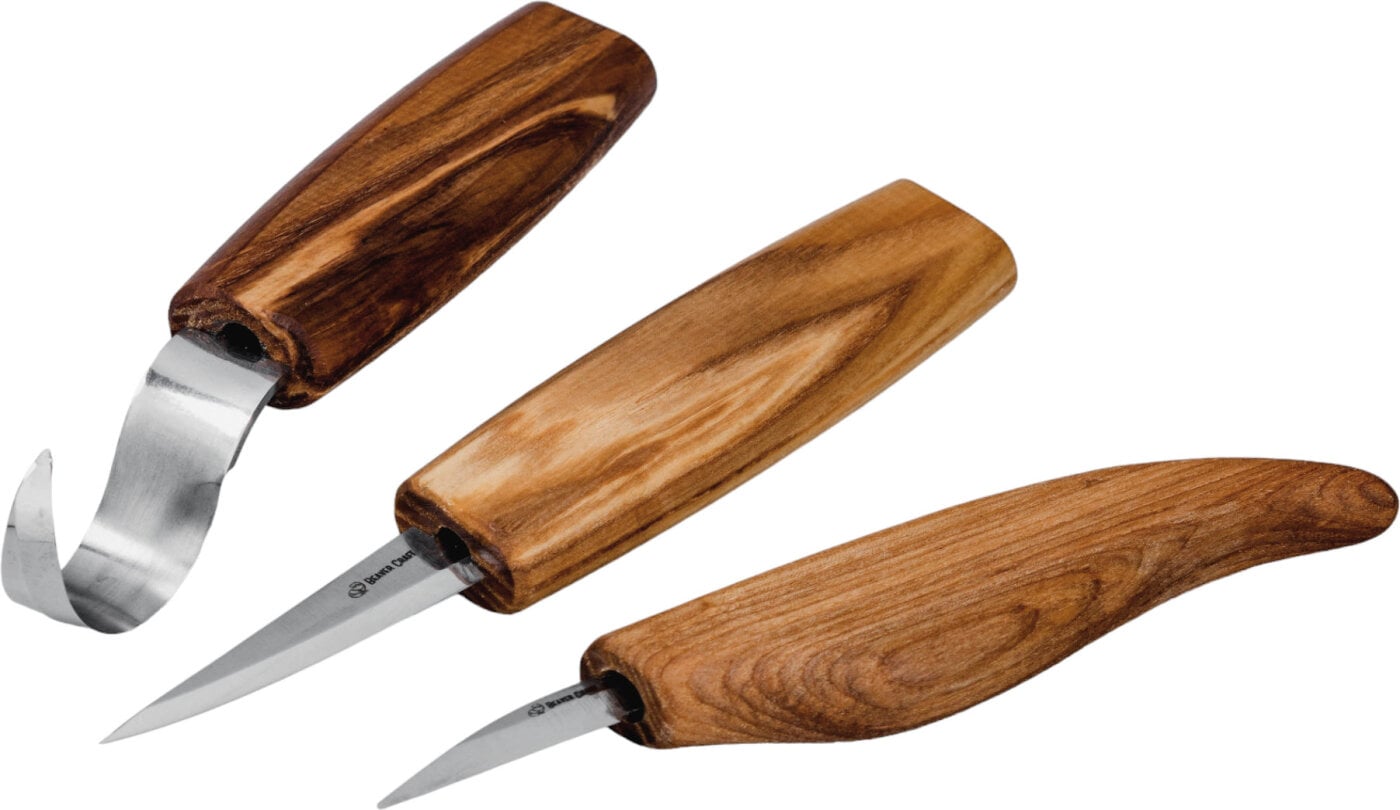 Kit 4 Blocs De Sculpture En Bois BeaverCraft BB2 - Tilleul, Cerisier, Mûrier, Noyer