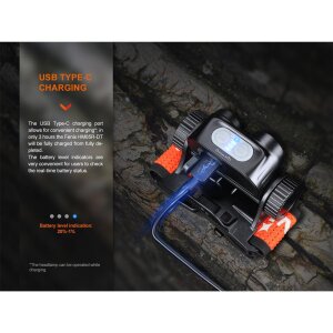 Fenix HM65R-DT LED Headlamp Dark Purple