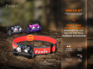Fenix HM65R-DT LED Headlamp Dark Purple