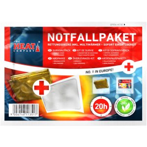 Heat Survival Pack with rescue blanket