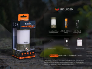Fenix CL26R Pro Campinglampe - Oliv