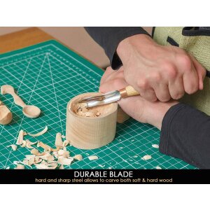 BeaverCraft K8a/14 kompakter, gebogener Rundmeissel