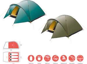 Grand Canyon Topeka 3 Zelt - Capulet Olive