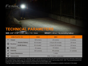Fenix E01 V2.0 Mini-Taschenlampe | 100 Lumen | Blau