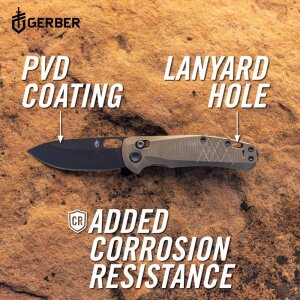 Gerber Scout Folding 440A Micarta Box