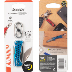 Nite Ize DoohicKey Key Chain Knife Blue | 420J2 Steel | MicroLock