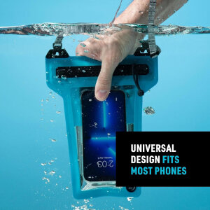 Nite Ize RunOff Phone Pouch Blue Waterproof Phone Pouch | IP67 Waterproof | TRU Zip
