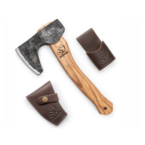 BeaverCraft AX6 Bushcraft Beil | Handgeschmiedet | Bartbeil