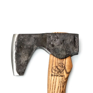 BeaverCraft AX6 Bushcraft Beil | Handgeschmiedet | Bartbeil