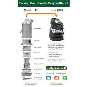 Kelly Kettle Scout Kit 1.2l acier inox