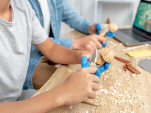 BeaverCraft Family Fun Kit de sculpture | 3 Figurines | Coffret famille