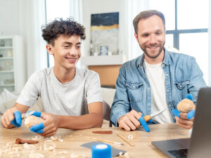 BeaverCraft Family Fun Kit de sculpture | 3 Figurines | Coffret famille
