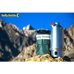 Kelly Kettle Base Camp 1.6l en acier inoxydable