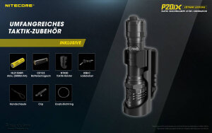 Nitecore P20iX Taschenlampe | 4’000 Lumen | Keramik-Glasbrecher