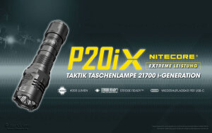 Nitecore P20iX Taschenlampe | 4’000 Lumen | Keramik-Glasbrecher