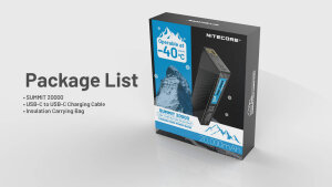 Nitecore Summit 20000 Batterie externe | 20 000 mAh | Résistante au froid jusqu’à −40 °C