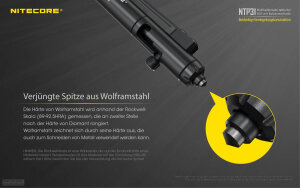 Nitecore NTP31 Stylo tactique aluminium