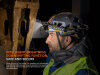 Fenix HM75R professional headlamp with 1600 lumens and additional power bank