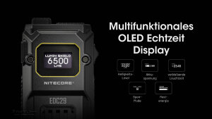 Nitecore EDC29 Lampe torche | 6’500 lumens | Écran OLED