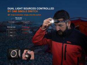 Fenix HM23 V2.0 Lampe frontale - Lumière blanche/rouge