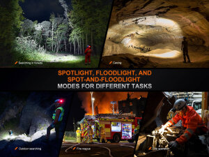 Fenix HP35R headlamp for search & rescue - 4000 lumens