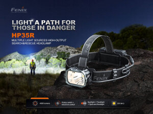 Fenix HP35R headlamp for search & rescue - 4000 lumens