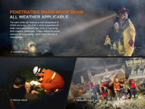 Fenix HP35R-SAR Stirnlampe für Suche & Rettung - 4000 Lumen