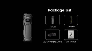 Nitecore EDC23 Lampe torche | 2 500 lumens | ultra-fine