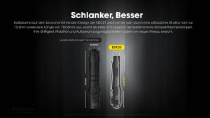 Nitecore EDC23 Lampe torche | 2 500 lumens | ultra-fine