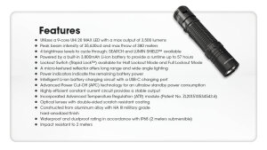 Nitecore EDC31 Flashlight | 3,500 Lumens | IP68