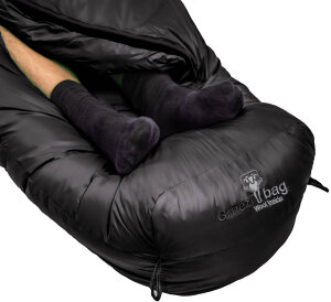 Grüezi Bag DownWool Subzero 185 sleeping bag | -4°C | Black Edition