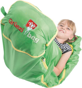 Grüezi Bag Kids Grow Colorful Kinderschlafsack | Gecko Green | 100–155 cm